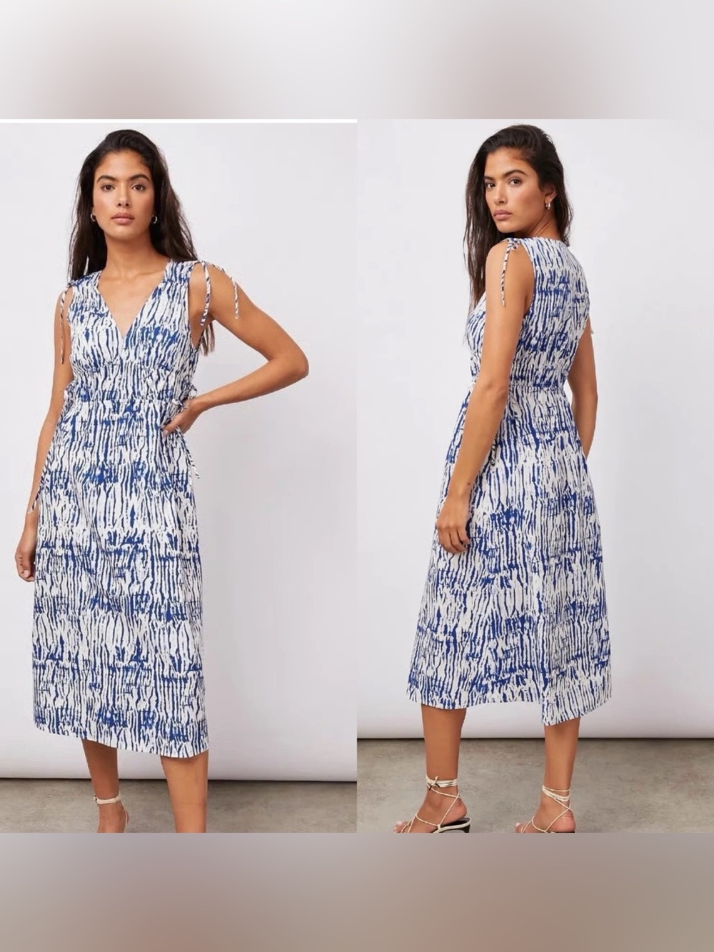 Rails | Constantine Midi Dress | Size Medium cobalt blue Shibori. In good condit